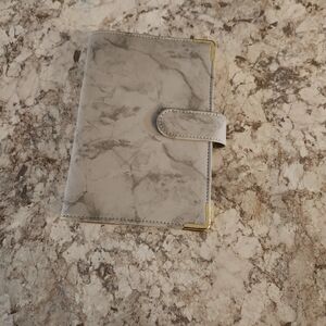 Marble Patterned Budget Binder with Gold Accents